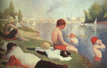 Georges Seurat : Bathing at Asniers